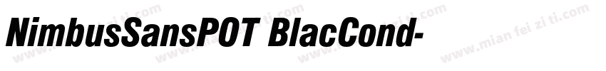 NimbusSansPOT BlacCond字体转换